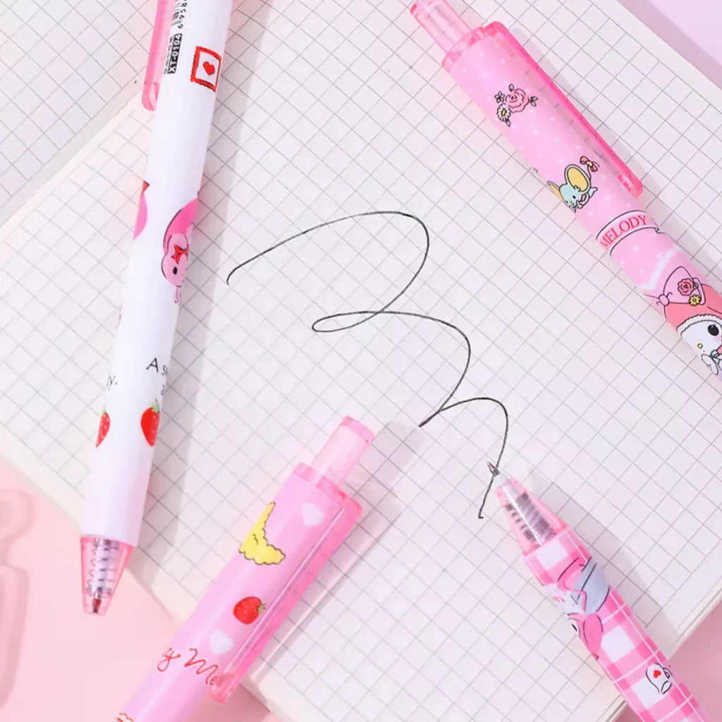 Sanrio Characters Black Gel Ink Pens Set