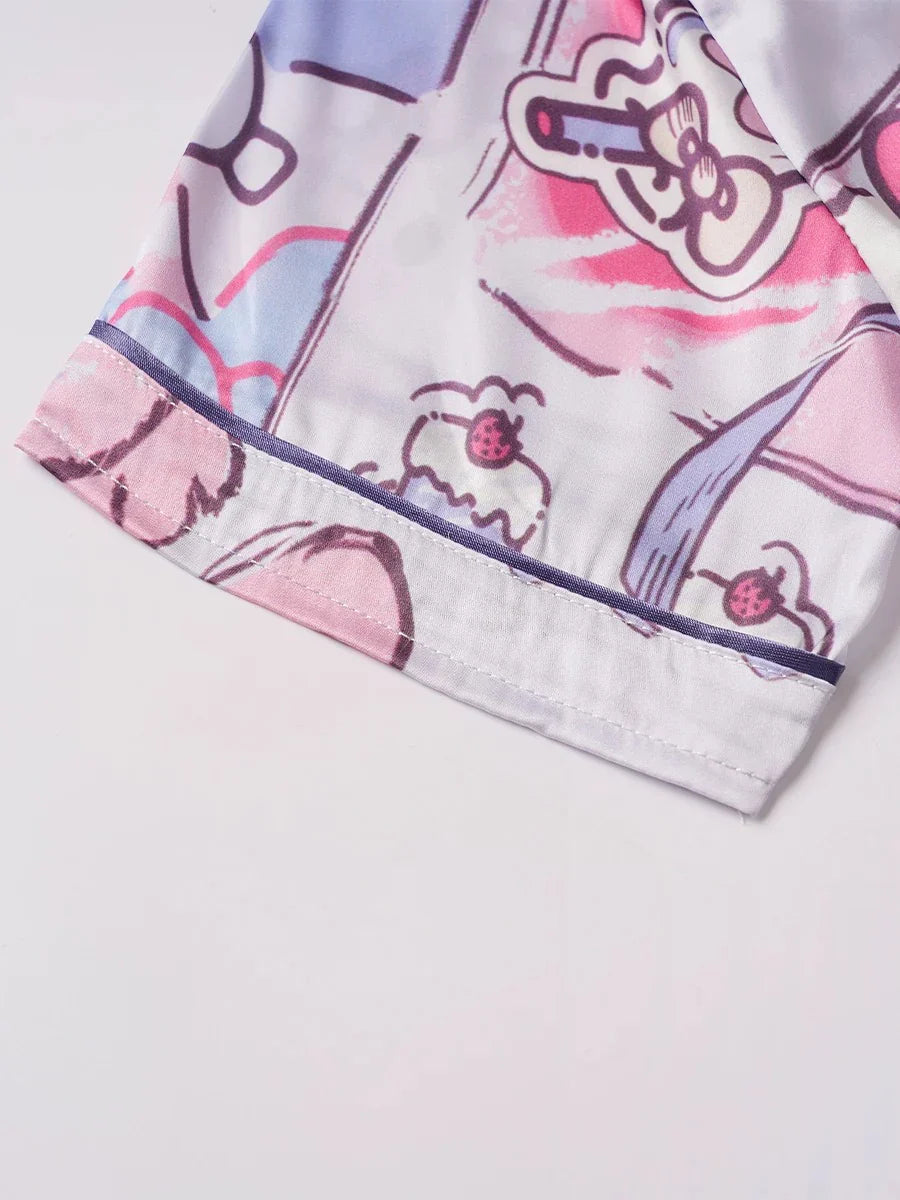HelloKitty Silk Satin Pajama Set