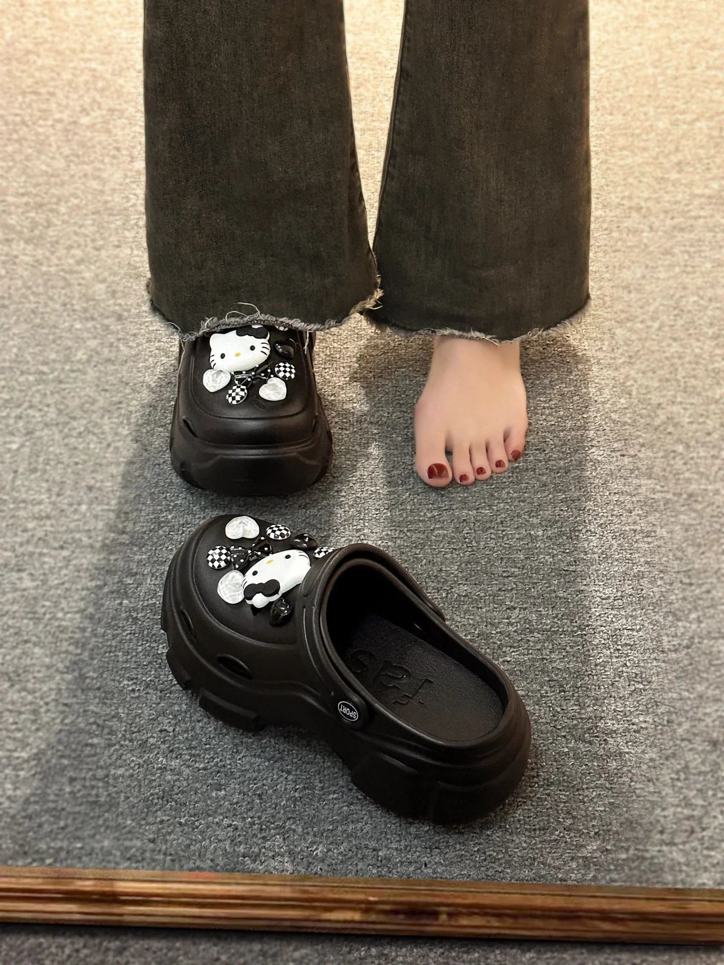 HelloKitty Clogs Platform Shoes