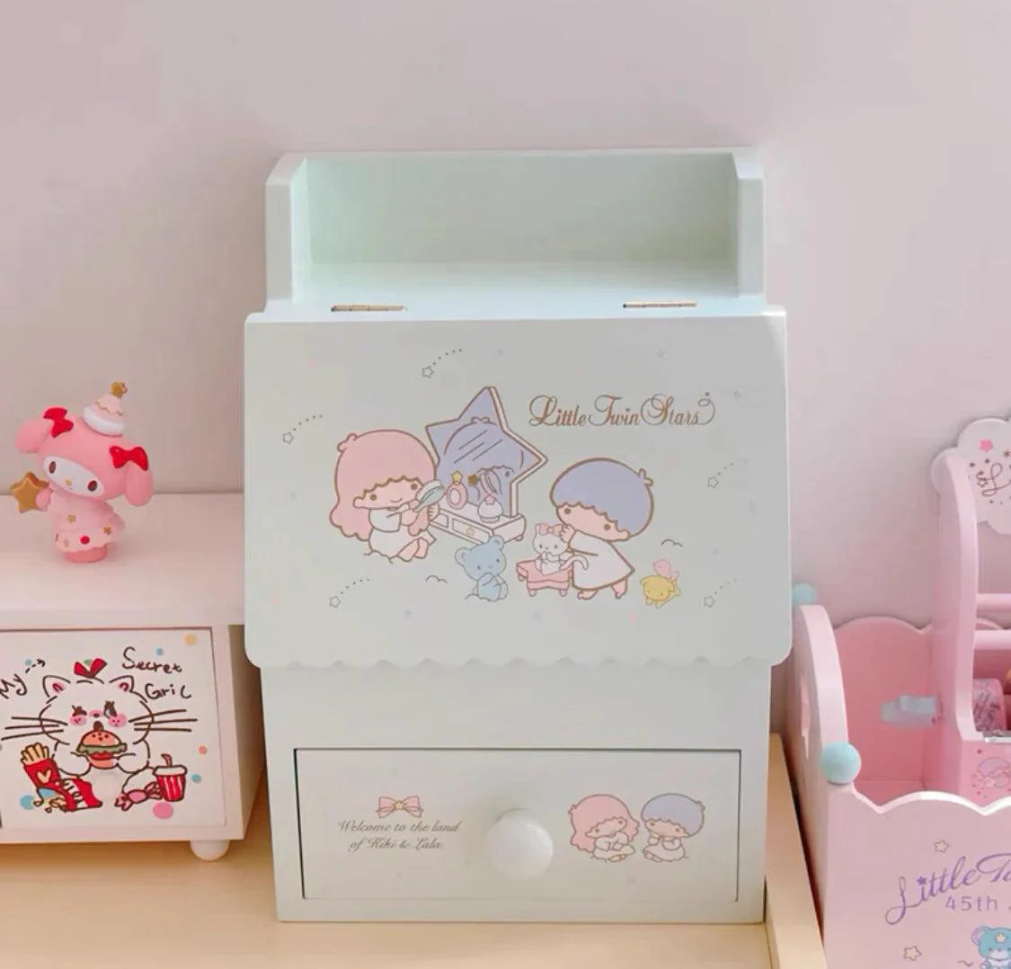Sanrio Wooden Drawer With Mirror Inside