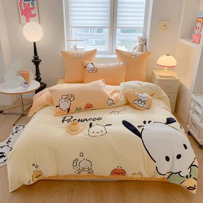 Sanrio Milk Fleece Soft Thickened Winter Warm Bedding Sheet