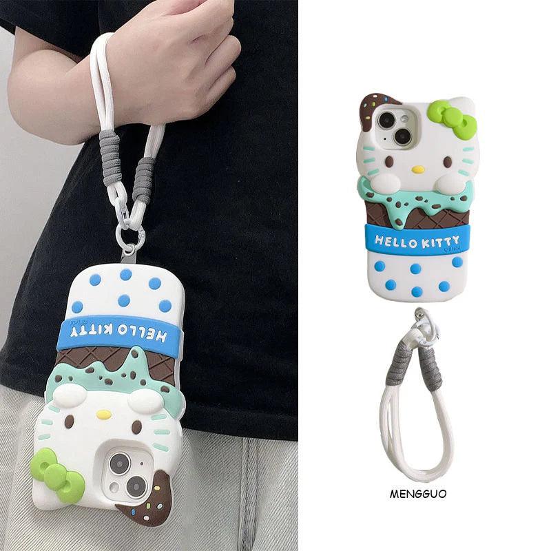 Hello Kitty Ice Cream Phone Case with Phone Charm
