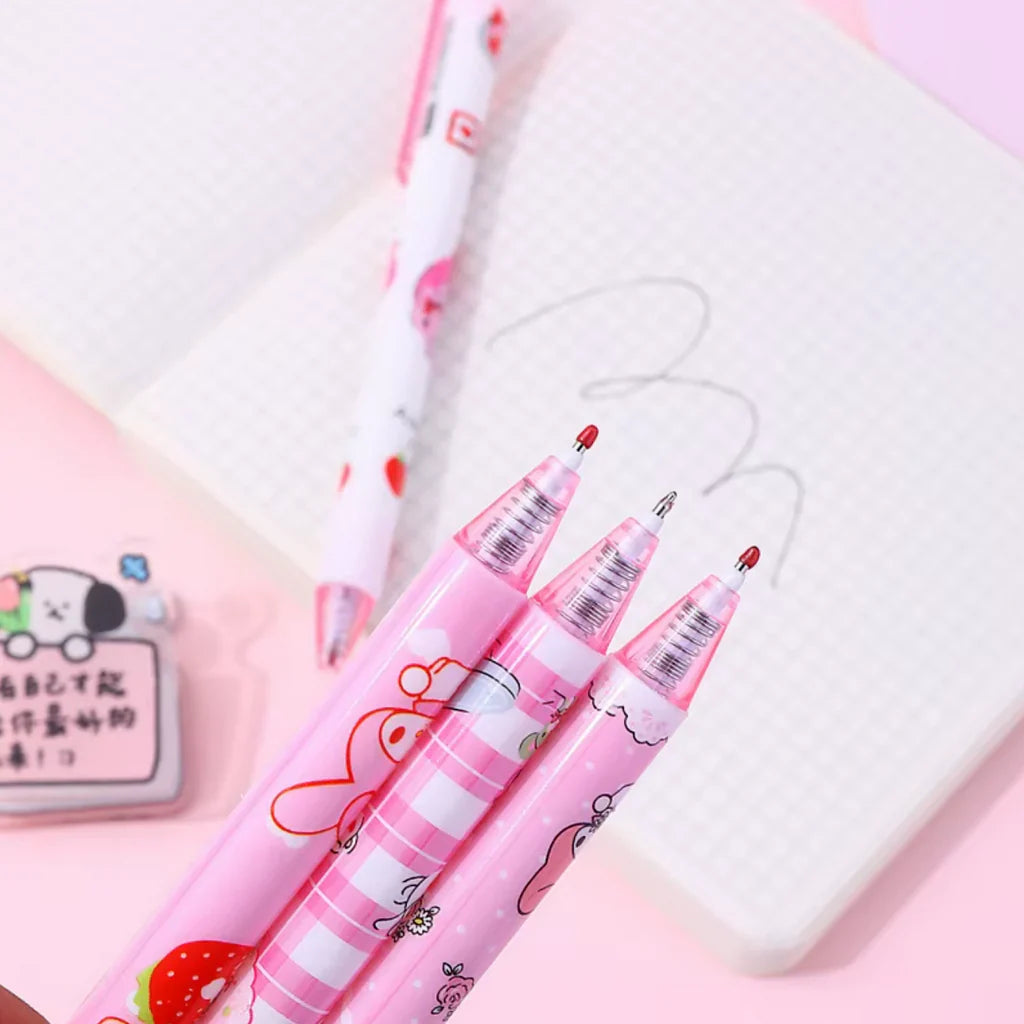 Sanrio Characters Black Gel Ink Pens Set
