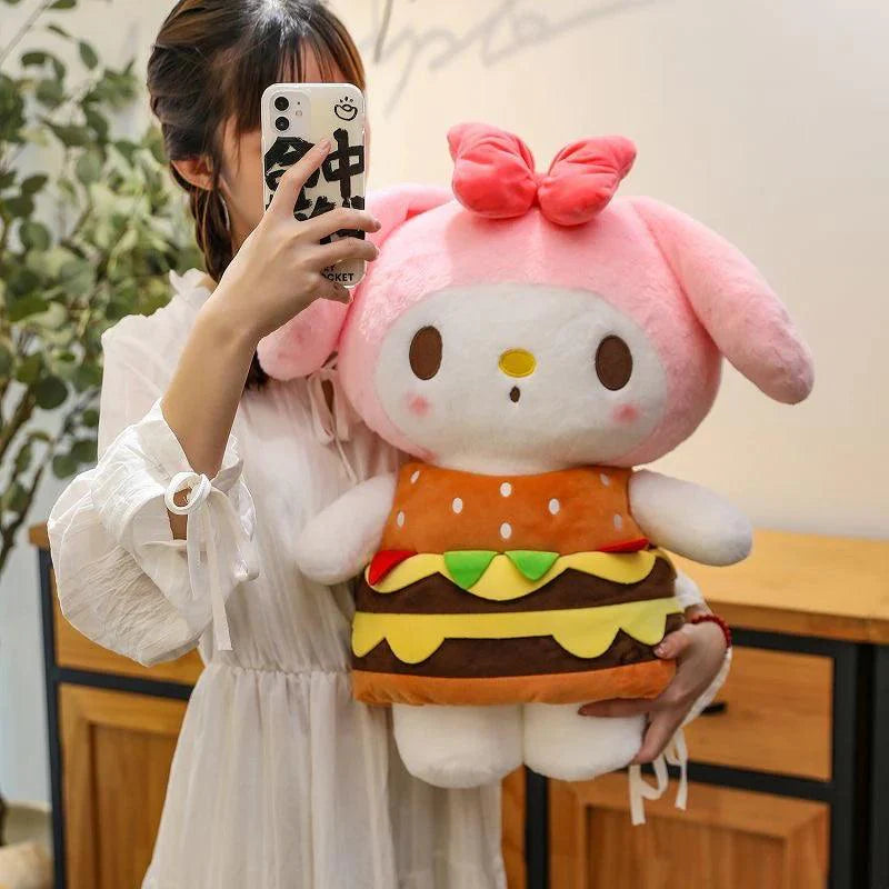 Kuromi /My Melody Burger Plush