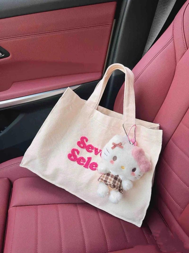Hello Kitty Plaid Dress Doll Keychain