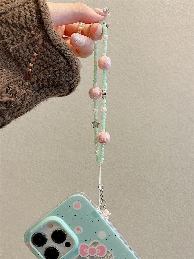 HelloKitty Mint Phone Case with Phone Charm