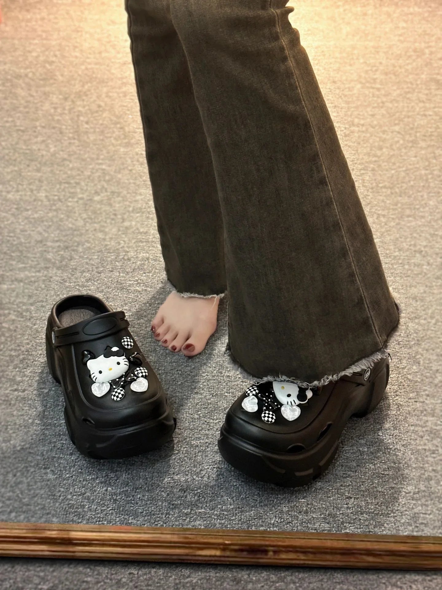 HelloKitty Clogs Platform Shoes