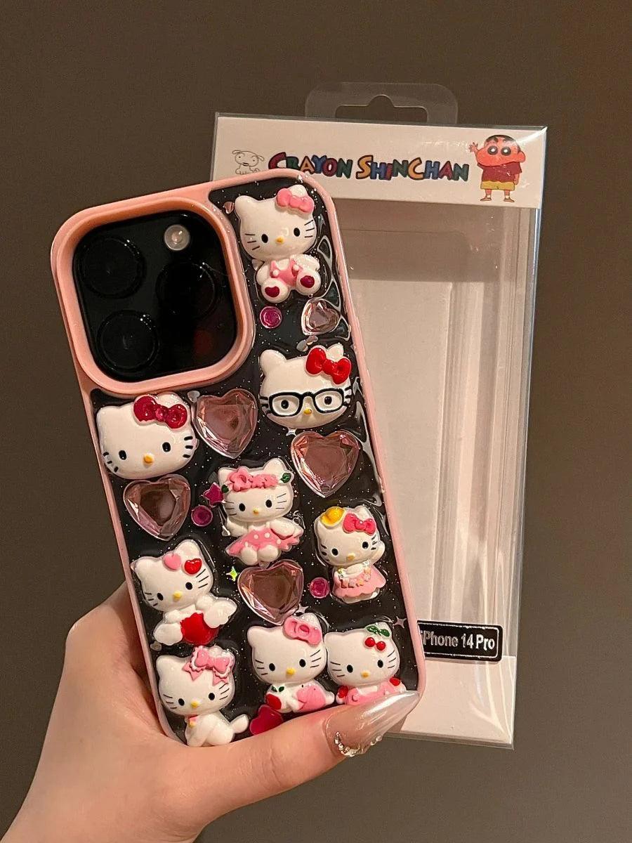 Hello Kitty Pink Heart Diamond Phone Case