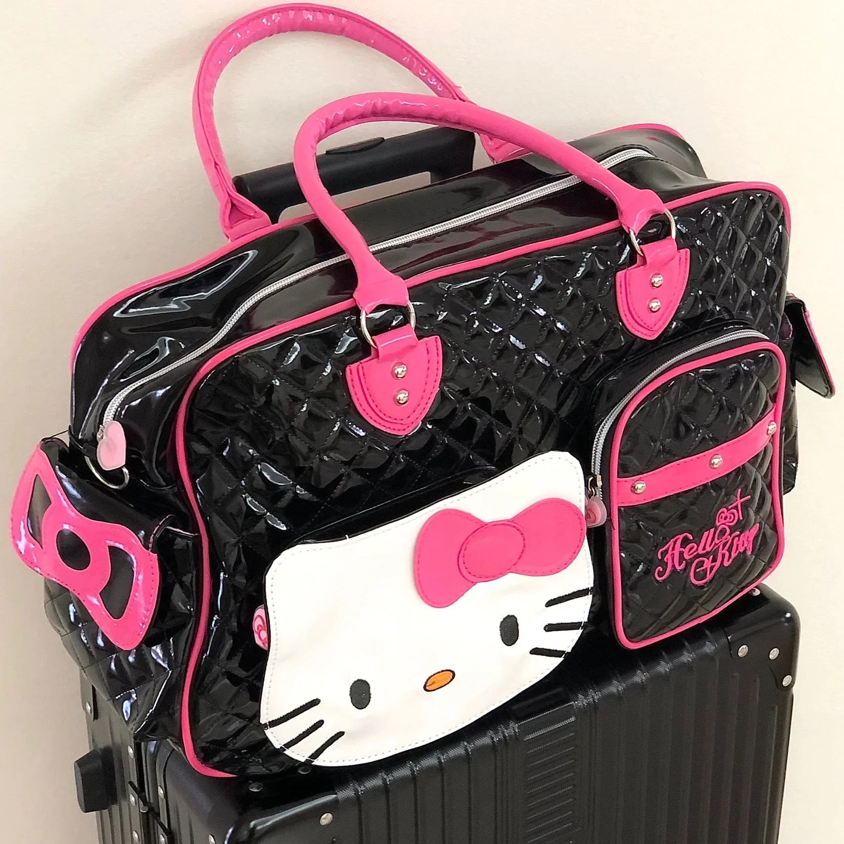 HelloKitty Cute PU Weekender Duffel Bag