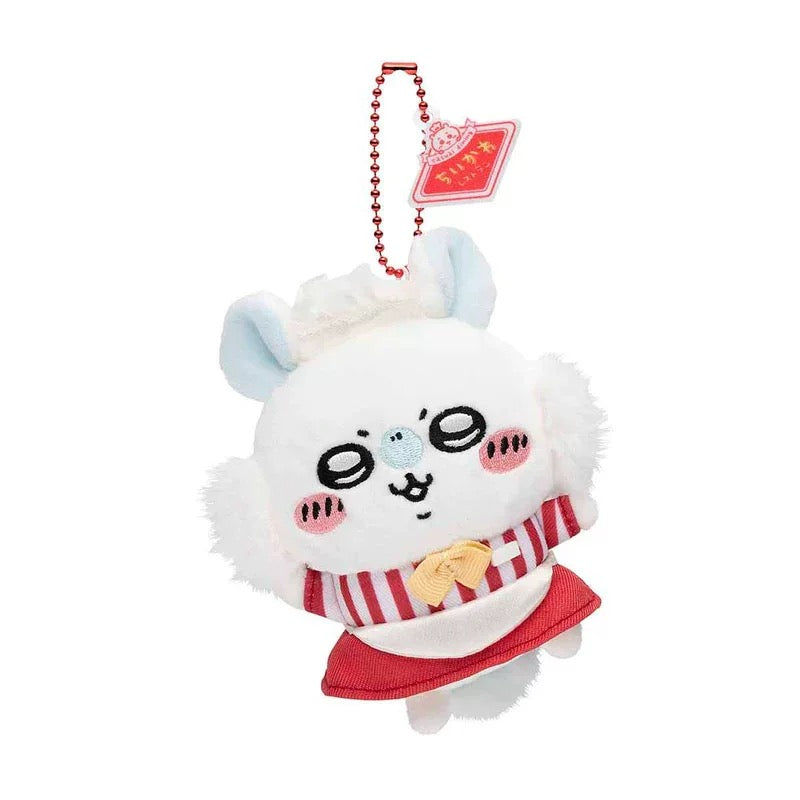 ✨ Chiikawa Café Crew Mini Charm ✨11cm Mini Plush Keychain – Adorable Anime Collectible