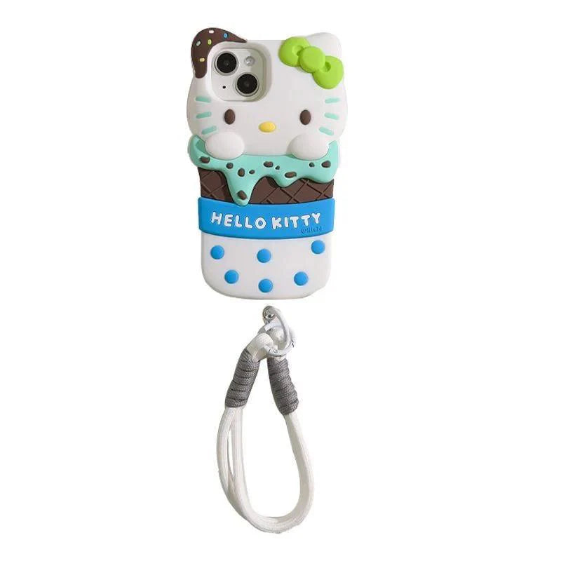 Hello Kitty Ice Cream Phone Case with Phone Charm
