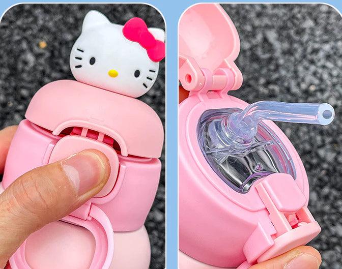 Sanrio Steel Thermos with PU Leather Cover and Strap