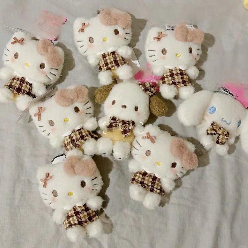 Hello Kitty Plaid Dress Doll Keychain