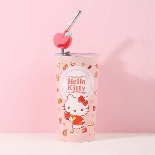 Sanrio Stainless Steel Tumblers  with Lid and Straw