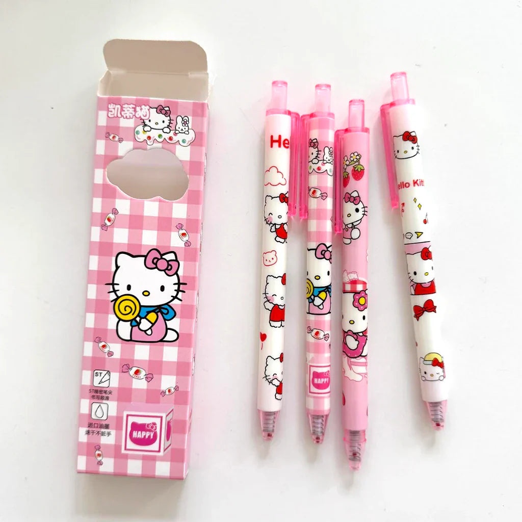 Sanrio Characters Black Gel Ink Pens Set