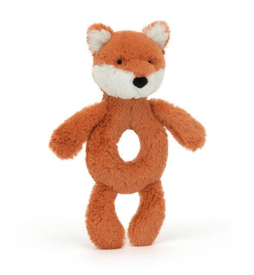 Jellycat Bashful Fox Cub Ring Rattle