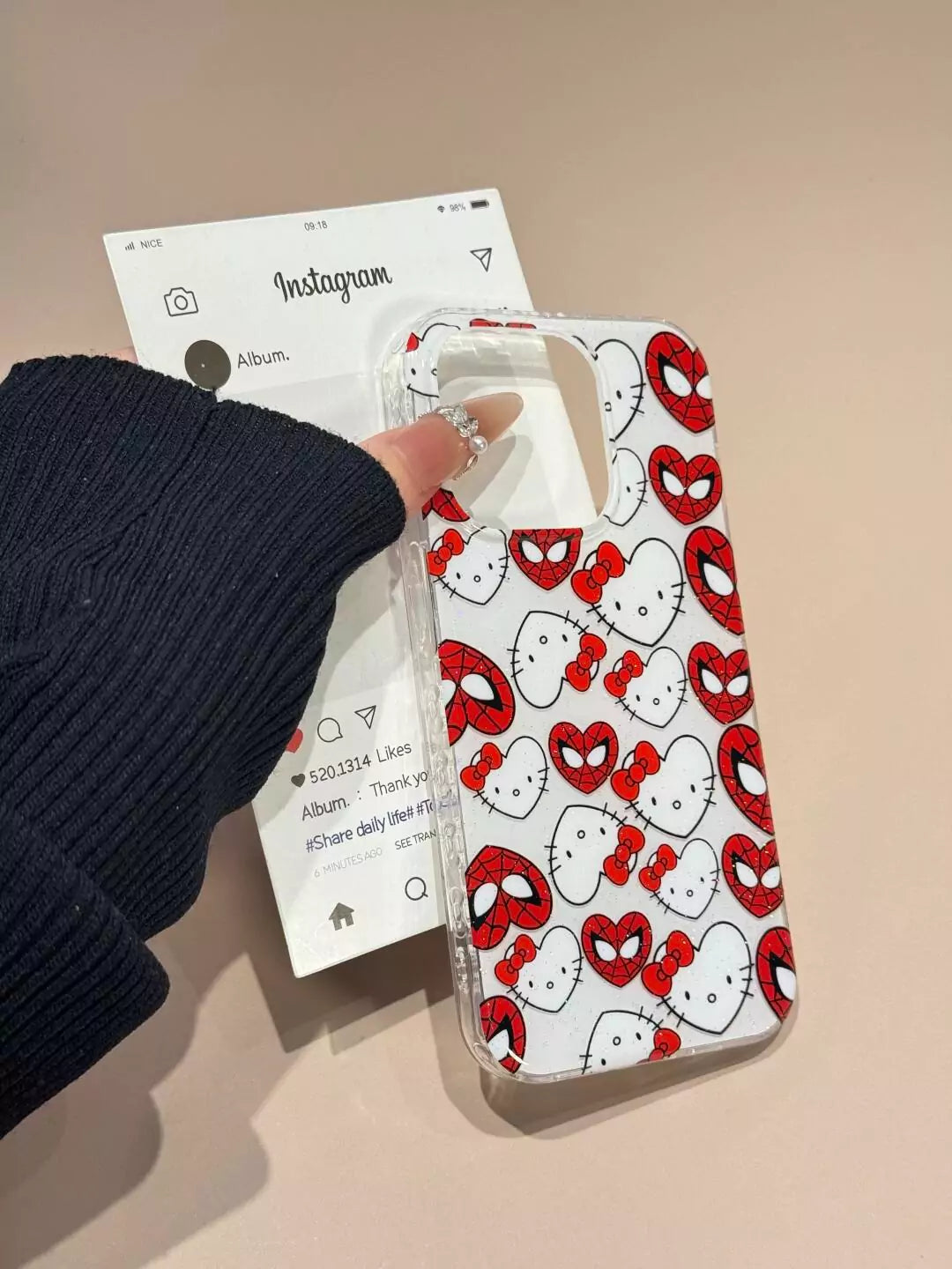 Hellokitty Spiderman Cute Phone Case