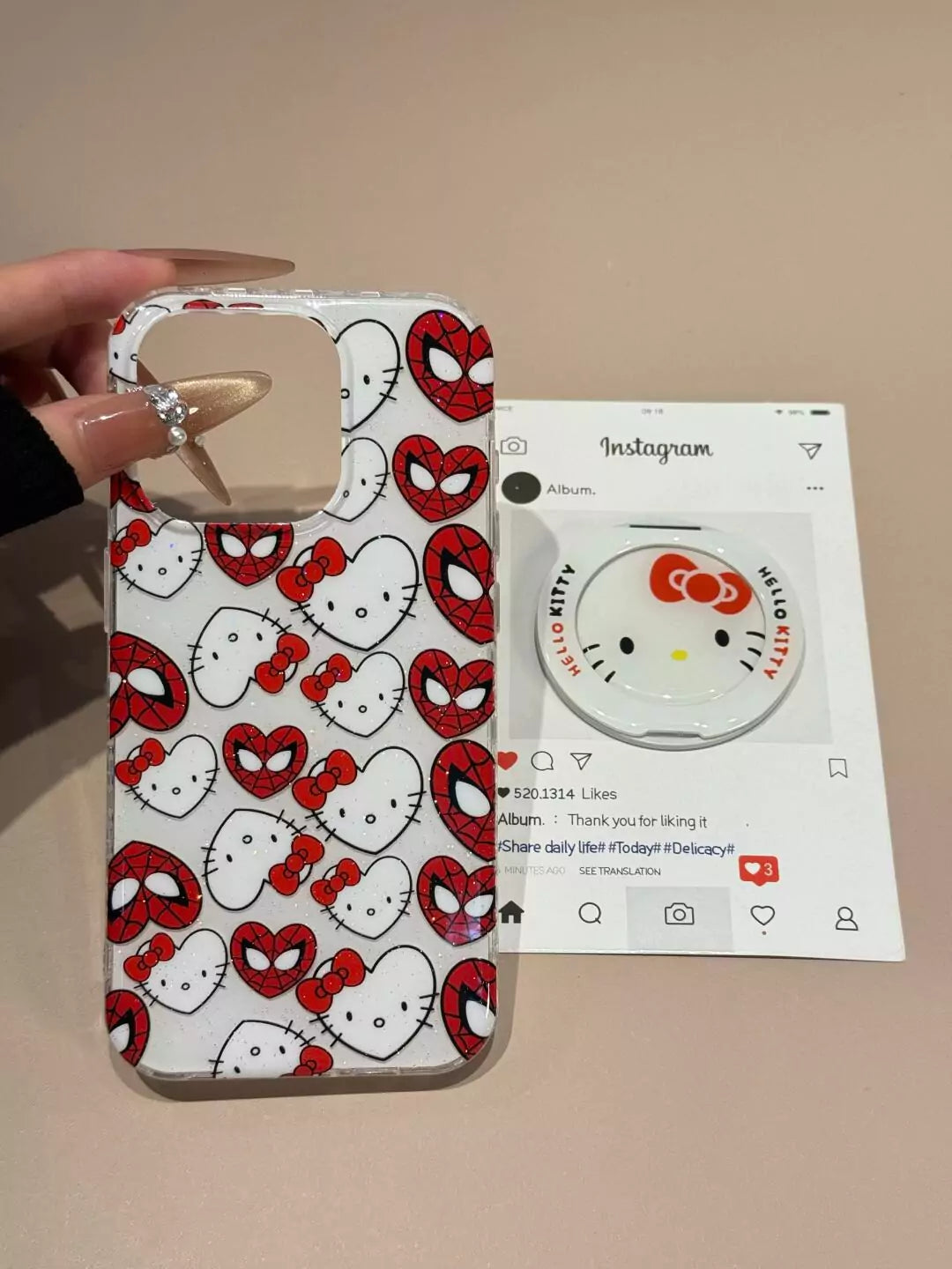 Hellokitty Spiderman Cute Phone Case