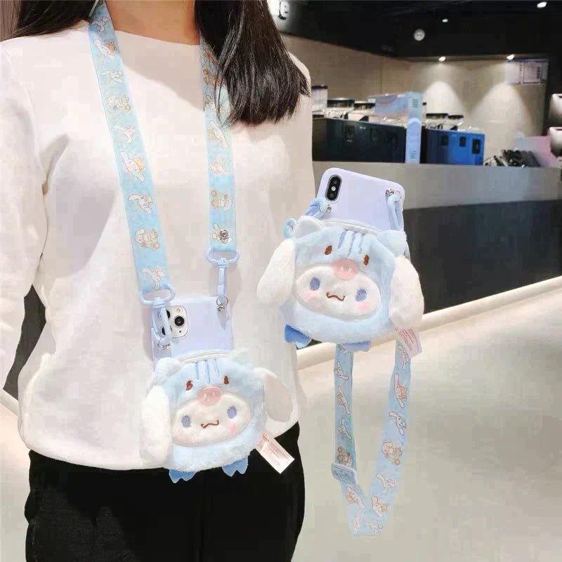 Plushie Pouch and Lanyard iPhone Case featuring My Melody and Cinnamoroll