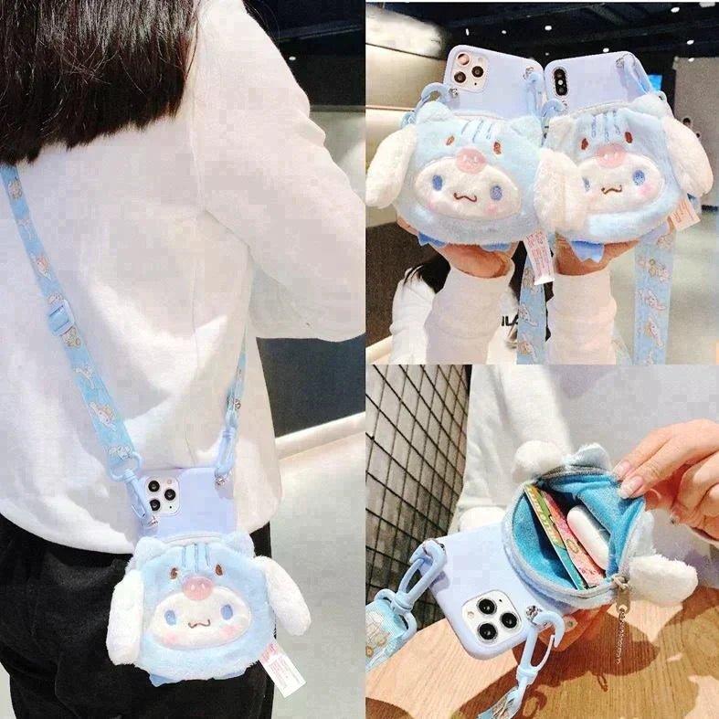 Plushie Pouch and Lanyard iPhone Case featuring My Melody and Cinnamoroll