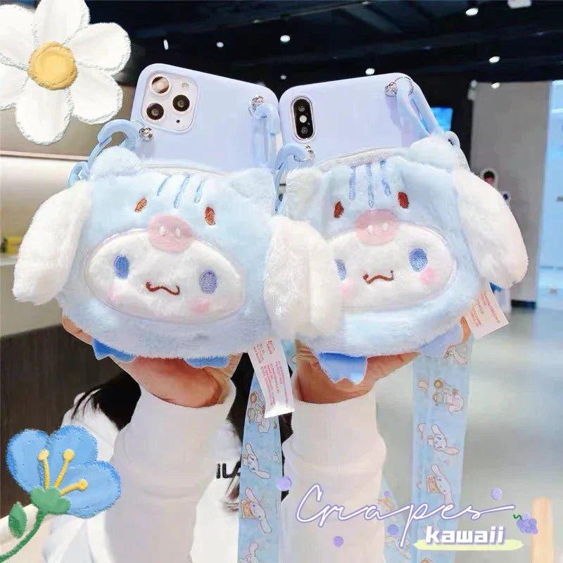 Plushie Pouch and Lanyard iPhone Case featuring My Melody and Cinnamoroll