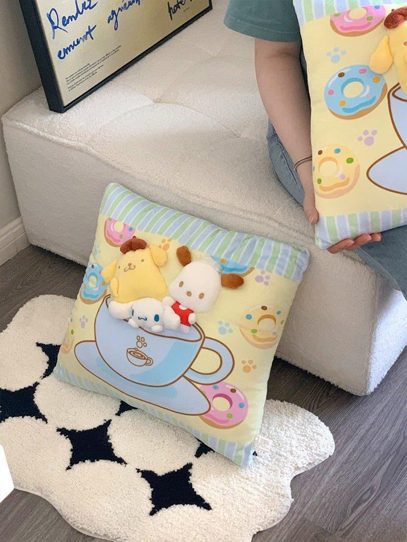 Sanrio 3D Puppy Coffee Cup Plush Pillow