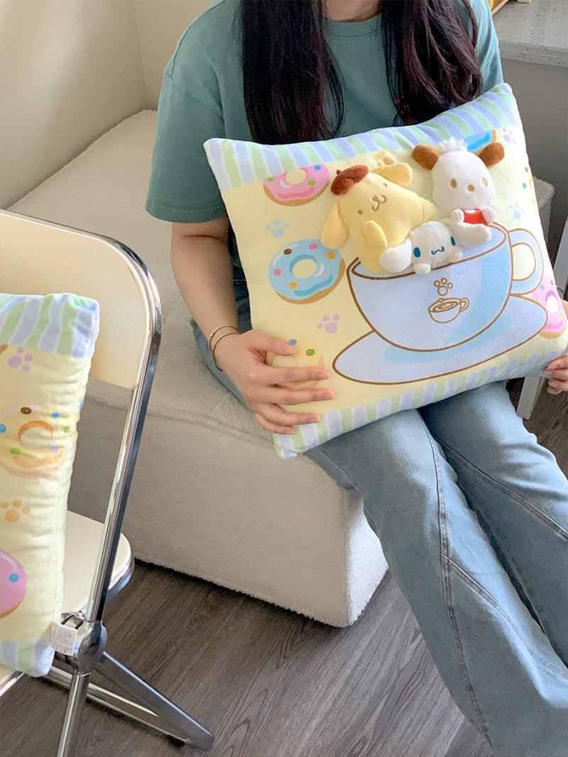 Sanrio 3D Puppy Coffee Cup Plush Pillow