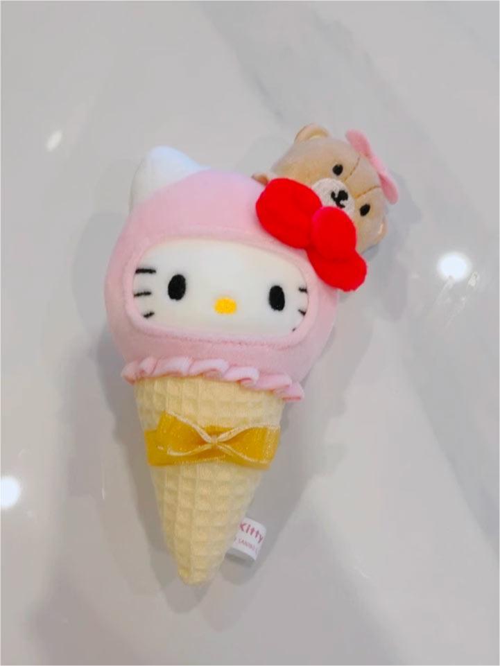 Sanrio Characters Ice Cream Plush Keychain