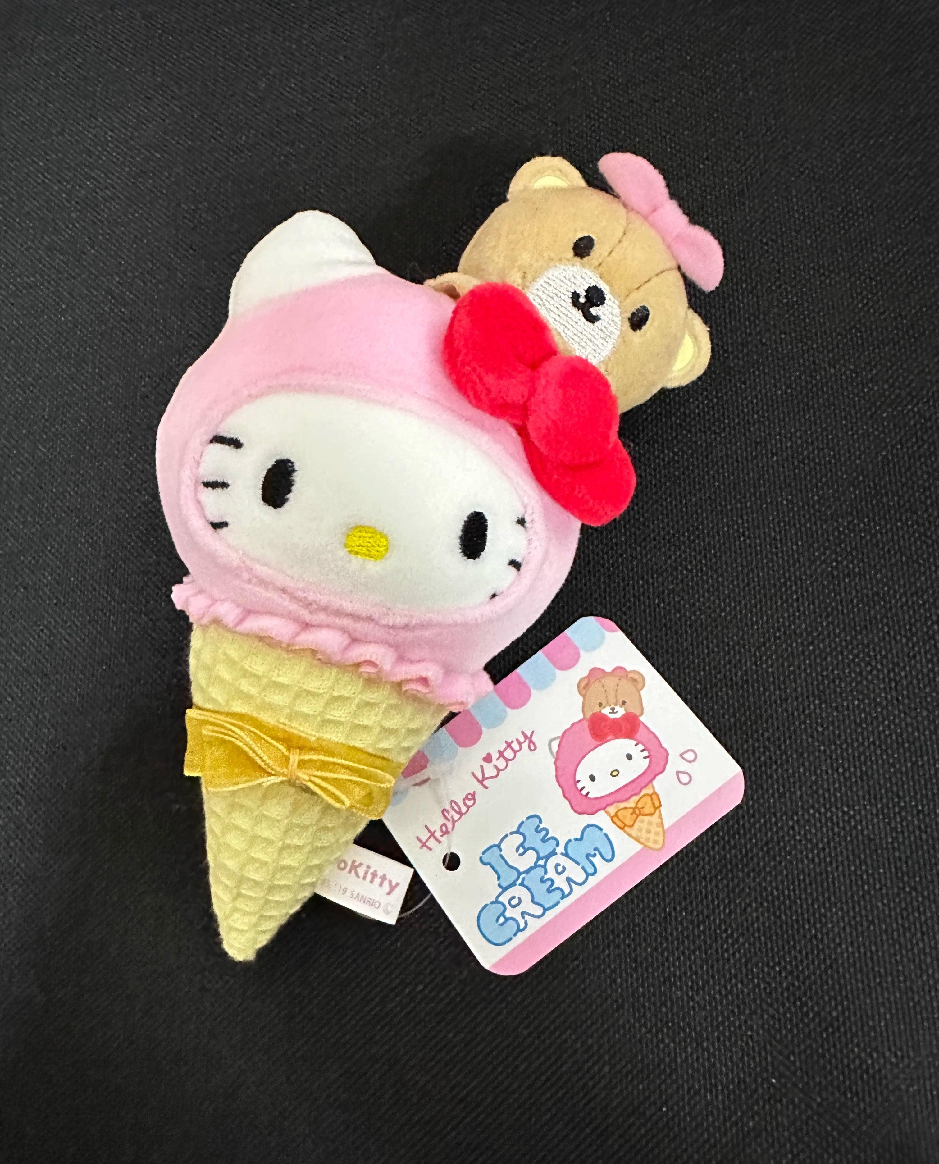 Sanrio Characters Ice Cream Plush Keychain