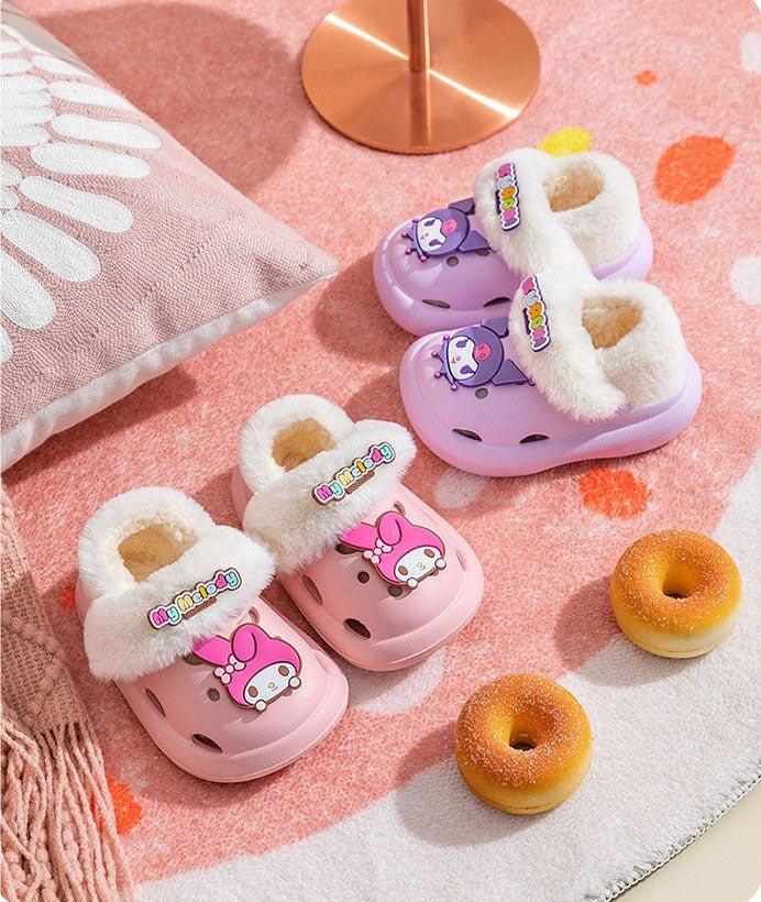Sanrio Clogs Kids' Fleece Sandals (Removable Fleece)