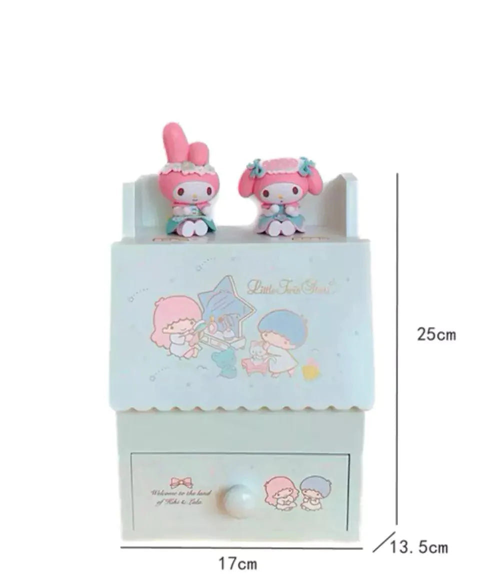 Sanrio Wooden Drawer With Mirror Inside
