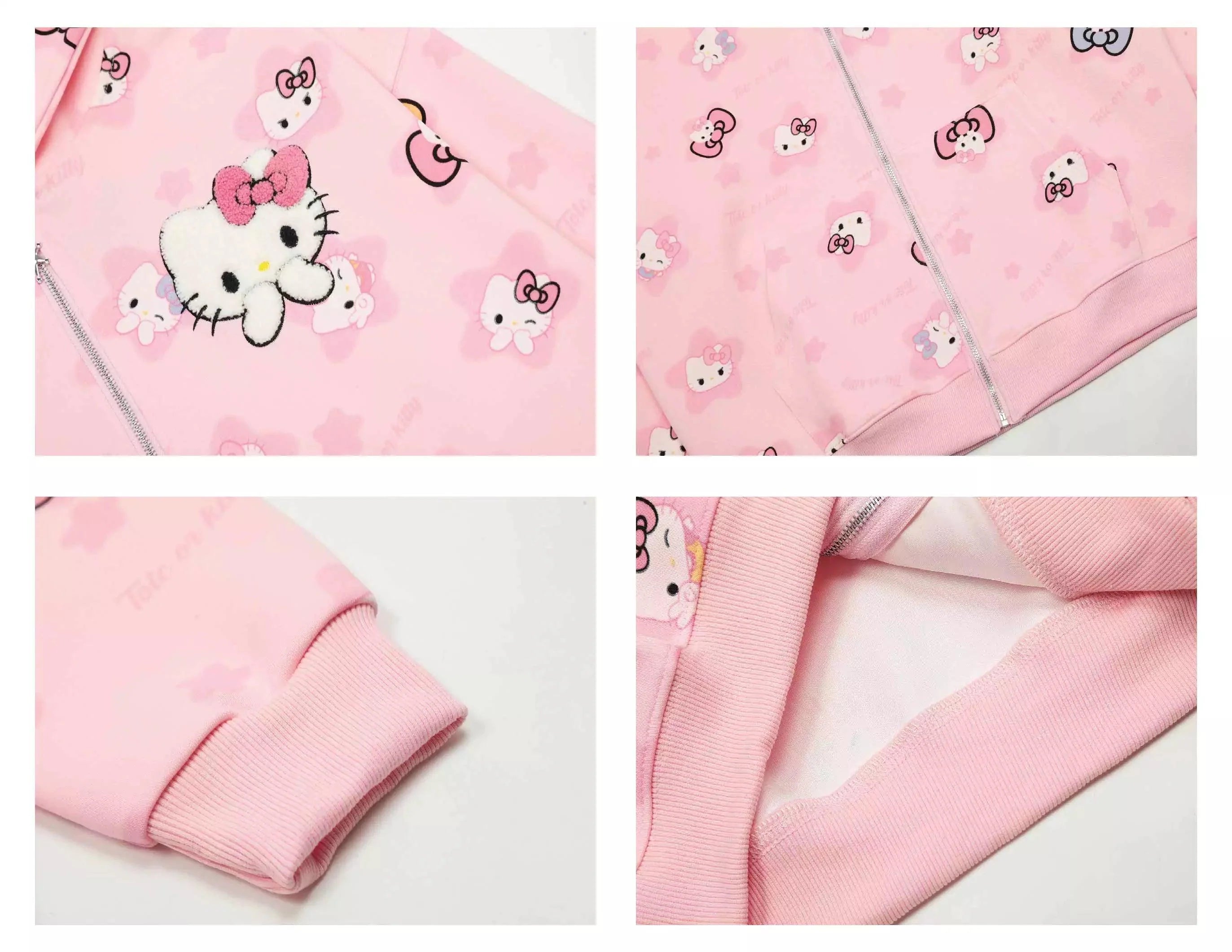HelloKitty Oversize Sweet Patterned Hoodie