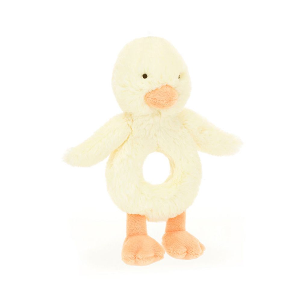 Jellycat Bashful Duckling Ring Rattle